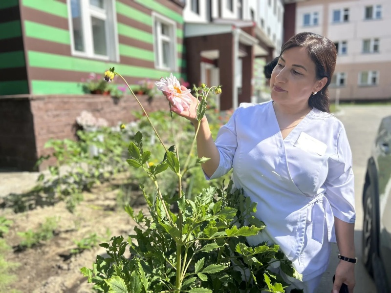 Как медсестра сделала территорию поликлиники красивой