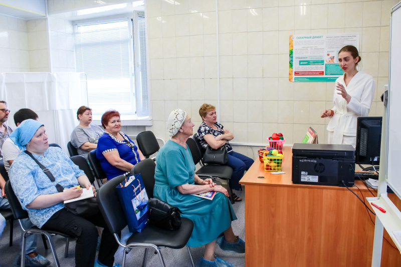 В городской поликлинике прошла Школа здоровья для пациентов с сахарным диабетом